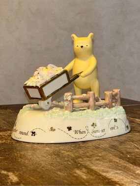 Lenox Disney Pooh Sweet Summer Time Musical Figurine Winnie The Pooh Sculpture